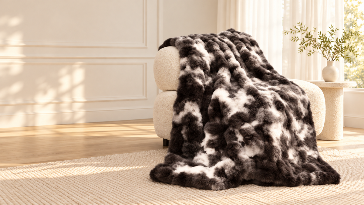 Manta Nube de SOSEAA sobre un sillón en un salón cálido
